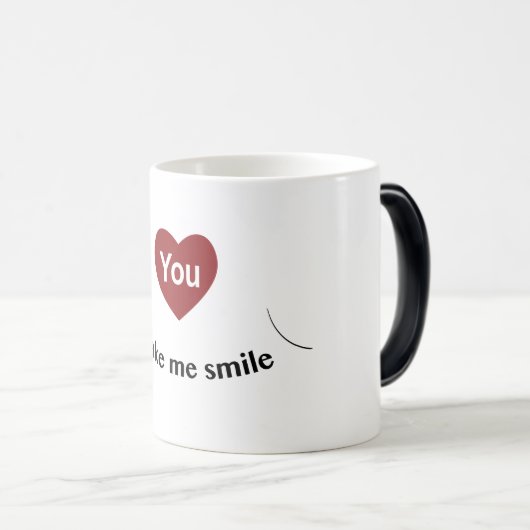 Cupids Hearts Magic Love Mok - "You Make Me Smile" (Voorkant rechts)