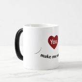 Cupids Hearts Magic Love Mok - "You Make Me Smile" (Voorkant links)