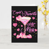 Cupids Hot Mess Coquette Valentijn Martini Valenti Kaart (Gele Bloem)