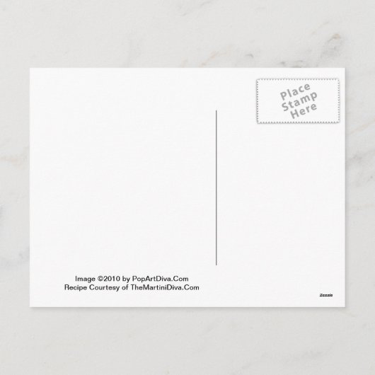 Cupid's Kiss Valentijn Martini Recept Briefkaart (Achterkant)