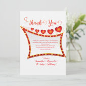 Cupid's Little Secret Valentine Baby Shower Bedankkaart (Staand voorkant)