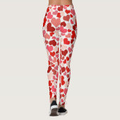 Cupid's Love Hearts Red Pink Valentijn Leggings (Achterkant)