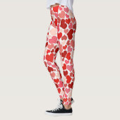 Cupid's Love Hearts Red Pink Valentijn Leggings (Links)