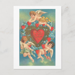 Cupids met hart (2) briefkaart