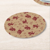Cupids pijlen en hart ID630 Ronde Kartonnen Onderzetter (Gebogen)