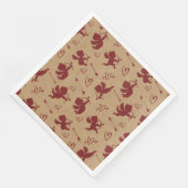 Cupids pijlen en hart ID630 Servet (Hoek)