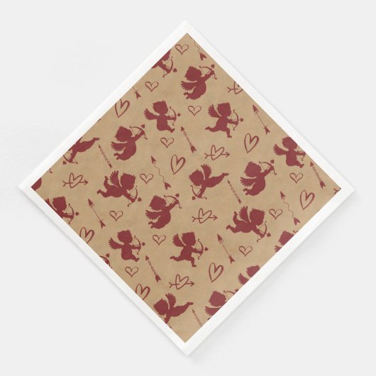Cupids pijlen en hart ID630 Servet (Hoek)