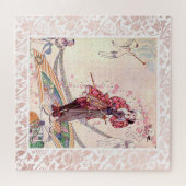 Cupids, prinses en prinses op een magische fan legpuzzel (Horizontaal)