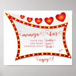 Cupid's Secret Valentine Baby Shower Momosa Bar Poster