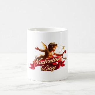 "Cupid's vlucht: een Valentijnsdag-elegantie" Koffiemok