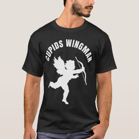 Cupids Wingman Funny Valentijnsdag Cupido Shirt (Voorkant)