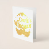 Cupid's Wingman T-Shirt, Valentijn T-Shirt, ZFJ Folie Kaarten (Voorkant)