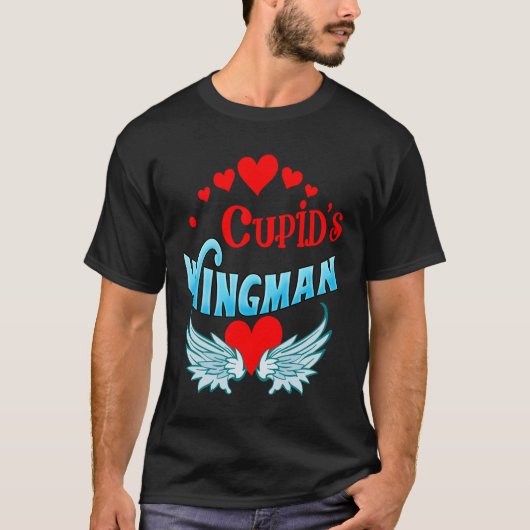 Cupid's Wingman T-Shirt, Valentijn T-Shirt, ZFJ T-shirt (Voorkant)