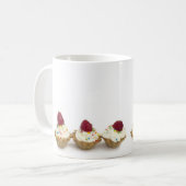 cupjes met frambozen koffiemok (Voorkant links)