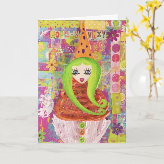 CupKate Moederdag Kaart (Gele Bloem)