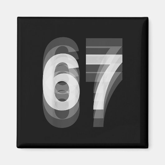 Cuple Kleding 67 Zes Zeven Meme Grappig _1 Magneet (Voorkant)