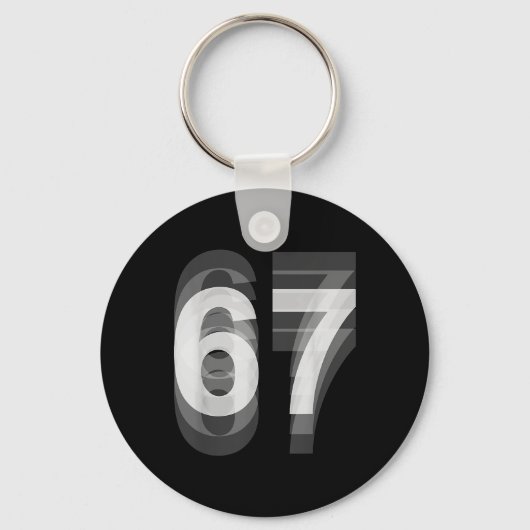 Cuple Kleding 67 Zes Zeven Meme Grappig _1 Sleutelhanger (Voorkant)