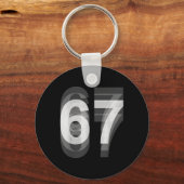 Cuple Kleding 67 Zes Zeven Meme Grappig _1 Sleutelhanger (Voorkant)
