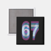 Cuple-kostuum 67 Six Seven Meme Grappig Magneet (Voorkant / Achterkant)