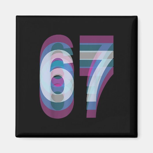 Cuple-kostuum 67 Six Seven Meme Grappig Magneet (Voorkant)
