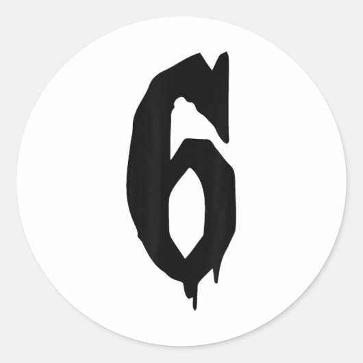 Cuple-kostuum-duo 67 zes zeven meme grappig ronde sticker (Voorkant)