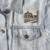 Cupola-Boerderij Vierkante Button 5,1 Cm (In situ)