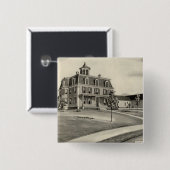 Cupola-Boerderij Vierkante Button 5,1 Cm (Voorkant /achterkant)