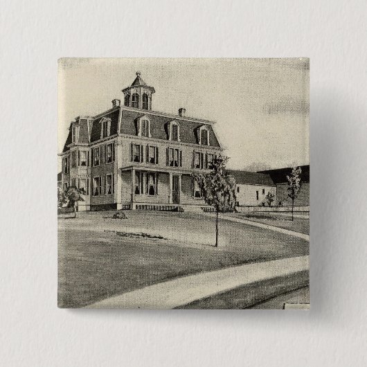 Cupola-Boerderij Vierkante Button 5,1 Cm (Voorkant)