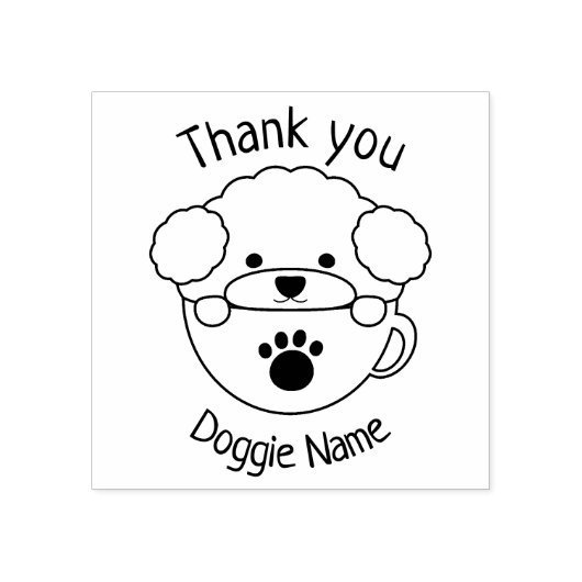 Cupoodle Wood Art Stamp Rubberstempel (Afrduk)