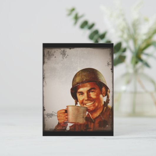 Cuppa Joe Briefkaart (Staand voorkant)