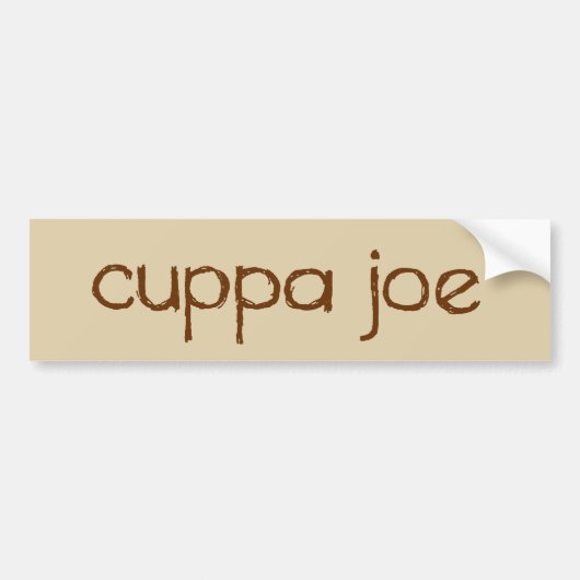 cuppa joe logo in brown - bumpersticker (Voorkant)