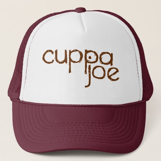 cuppa joe logo in brown - trucker pet (Voorkant)