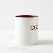 cuppa joe logo in brown - tweekleurige koffiemok (Center)