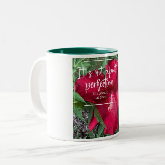 Cuppainspiratie, het gaat niet om perfectie! tweekleurige koffiemok