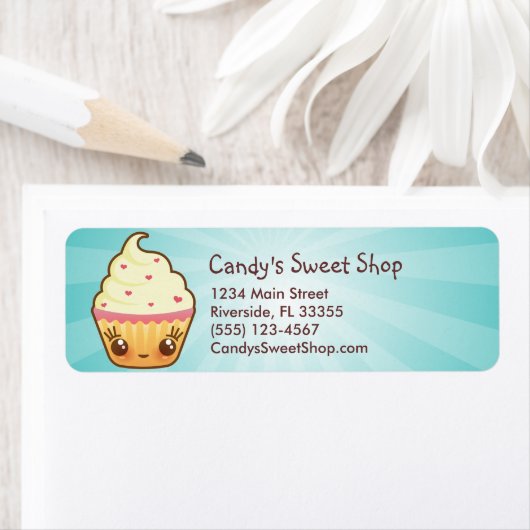 CuppyCake adreslabel Etiket (Insitu)