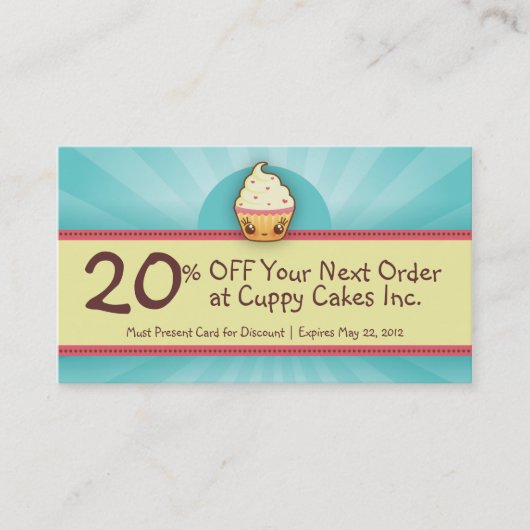 CuppyCake Coupon Card (Voorkant)