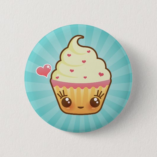 CuppyCakes Heart Pin Ronde Button 5,7 Cm (Voorkant)
