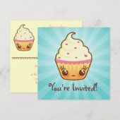 CuppyCakes-uitnodiging Kaart (Voorkant / Achterkant)