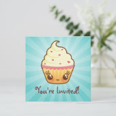 CuppyCakes-uitnodiging Kaart (Staand voorkant)