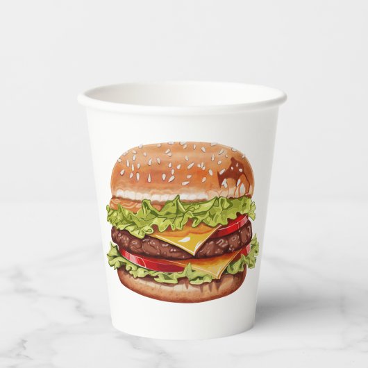 Cups burger papieren bekers (Voorkant)