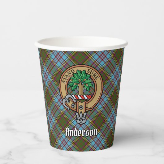Cups Clan Anderson Crest Paper Cups Papieren Bekers (Voorkant)
