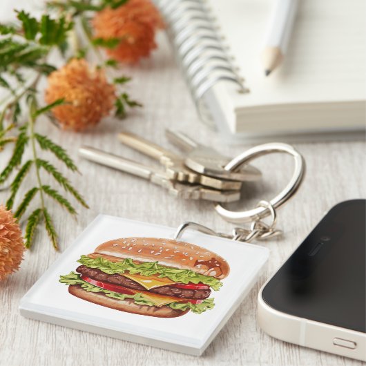 Cups hamburger sleutelhanger (Voorkant Rechts)