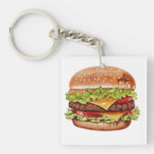 Cups hamburger sleutelhanger (voorkant)