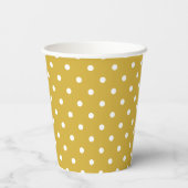 Cups met goudpolka-puntpatroonpapier papieren bekers (Achterkant)