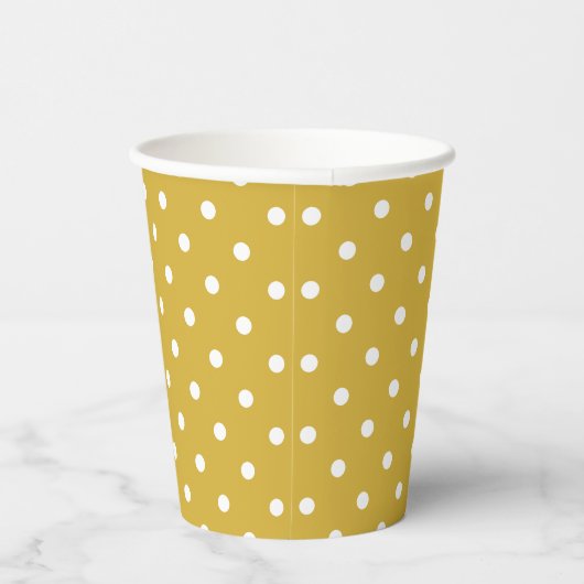 Cups met goudpolka-puntpatroonpapier papieren bekers (Rechts)