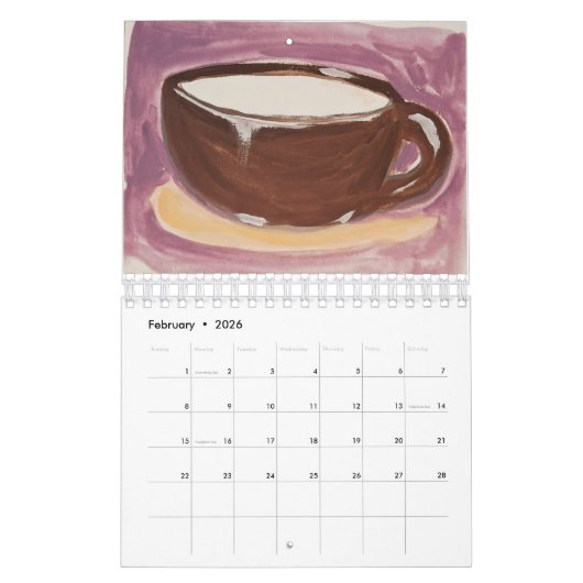 Cups Of Color by Clancy Calendar Kalender (Feb 2026)