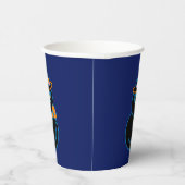 Cups op papier van haktkoffie van Drink van de par Papieren Bekers (Rechts)