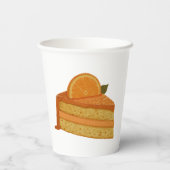 Cups oranje kaastaart papieren bekers (Achterkant)