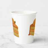 Cups oranje kaastaart papieren bekers (Links)