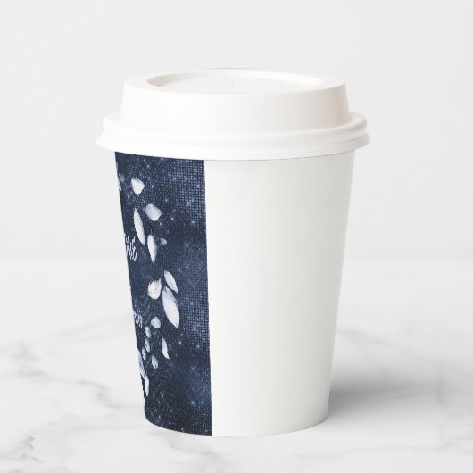 Cups Papier met deksel Sterrennacht Blauw Papieren Bekers (Links)